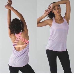 Lululemon Athletica Purple Pink Backless Tank Top